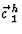 $\vec c{\,}^h_1$