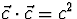 $\vec c\cdot\vec c=c^2$