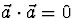 $\vec a\cdot\vec a=0$